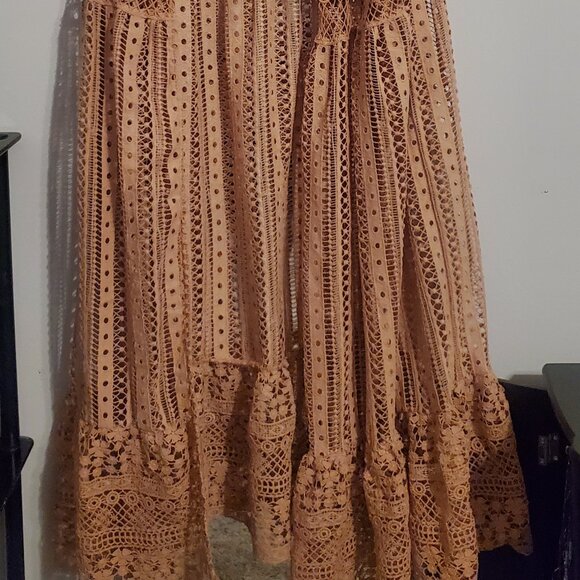 Cato Beige Lace Open-Front Cardigan - Picture 3 of 3